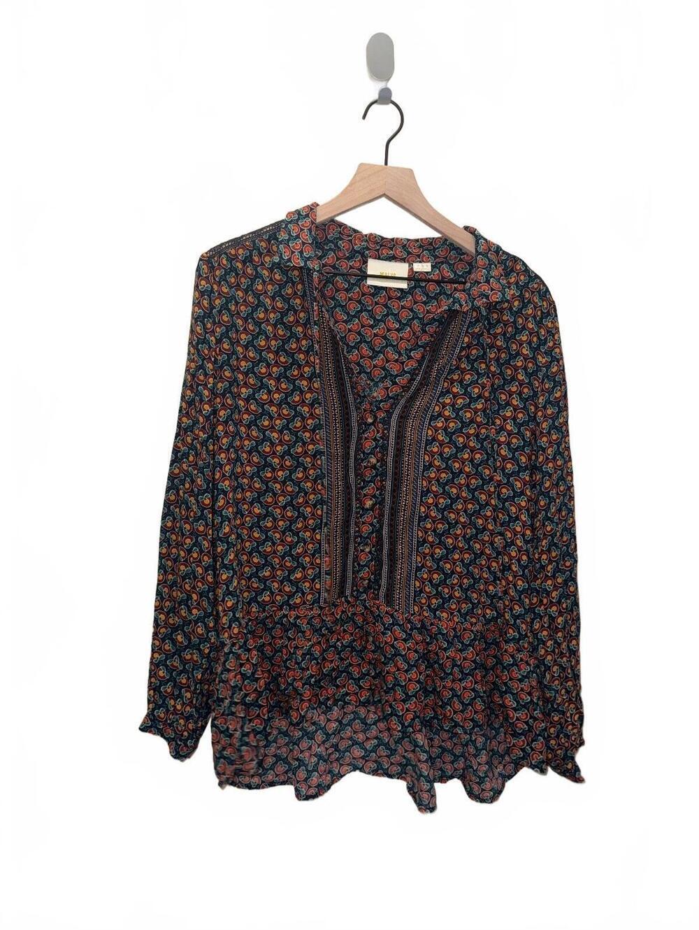 Maeve Floral Patterned Viscose Blouse Size M